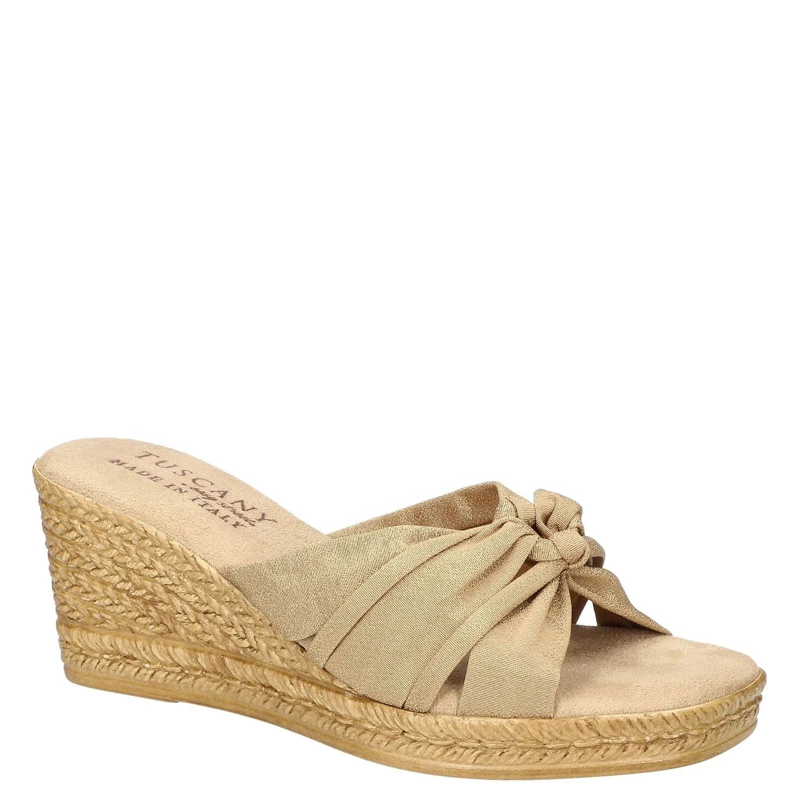 Easy Street Tuscany Women's Ghita | 2.5 inch Italian Wedge, Stretch Crepe, Padded Insole