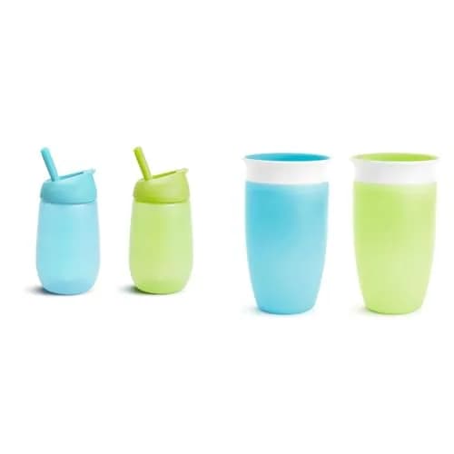 Munchkin Simple Clean & Miracle 360 Toddler Sippy Cups 10oz (2-Pack) | Spill-Proof & Easy-Clean Straw Design thumbnail 1