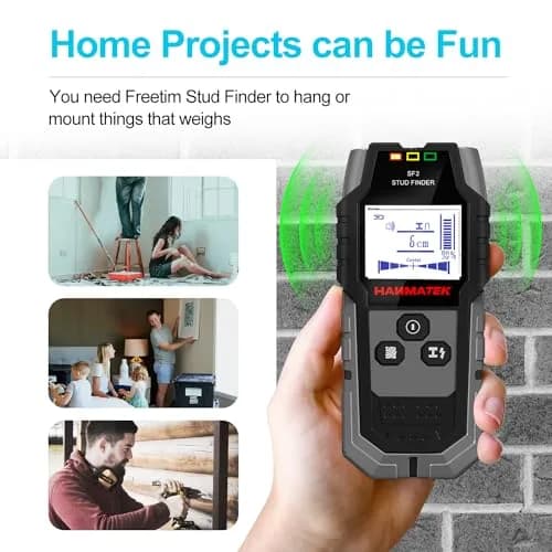 HANMATEK 5-in-1 Stud Finder Wall Scanner with HD LCD Display & Positioning Hole | 12cm (4.7 inch) Ferrous Metal Scan thumbnail 7