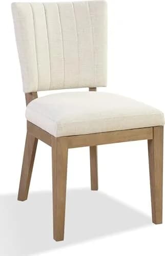 Modus Furniture Sumner Upholstered Dining Chair Set of 2 | Natural Oak & Linen thumbnail 1