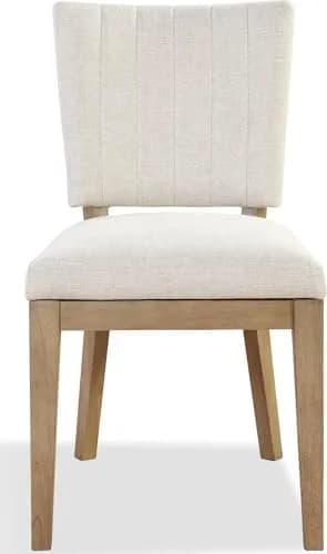Modus Furniture Sumner Upholstered Dining Chair Set of 2 | Natural Oak & Linen thumbnail 5