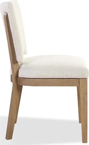Modus Furniture Sumner Upholstered Dining Chair Set of 2 | Natural Oak & Linen thumbnail 7