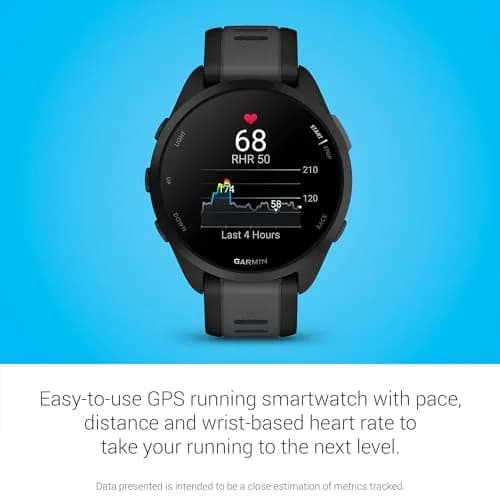 Garmin Forerunner® 165 Running Smartwatch 43mm Black | AMOLED Touchscreen with GPS & Daily Workouts thumbnail 4