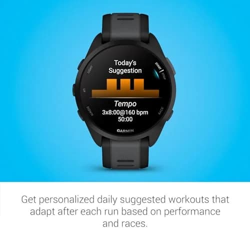 Garmin Forerunner® 165 Running Smartwatch 43mm Black | AMOLED Touchscreen with GPS & Daily Workouts thumbnail 6