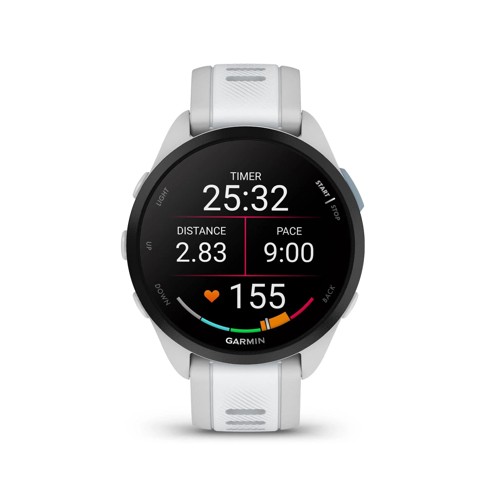 Garmin Forerunner® 165 Standard Smartwatch 43mm Whitestone | AMOLED GPS Running Watch - view 2
