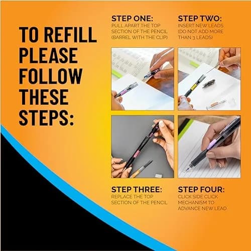 BIC Break Resistant Mechanical Pencil 0.7mm | Refillable & Twist-Up Jumbo Eraser for School & Office thumbnail 3