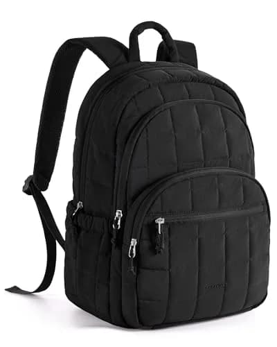 BAGSMART Travel Backpack for Women, 15.6" Laptop Backpack, Black | Water-Resistant with Trolley Sleeve thumbnail 1