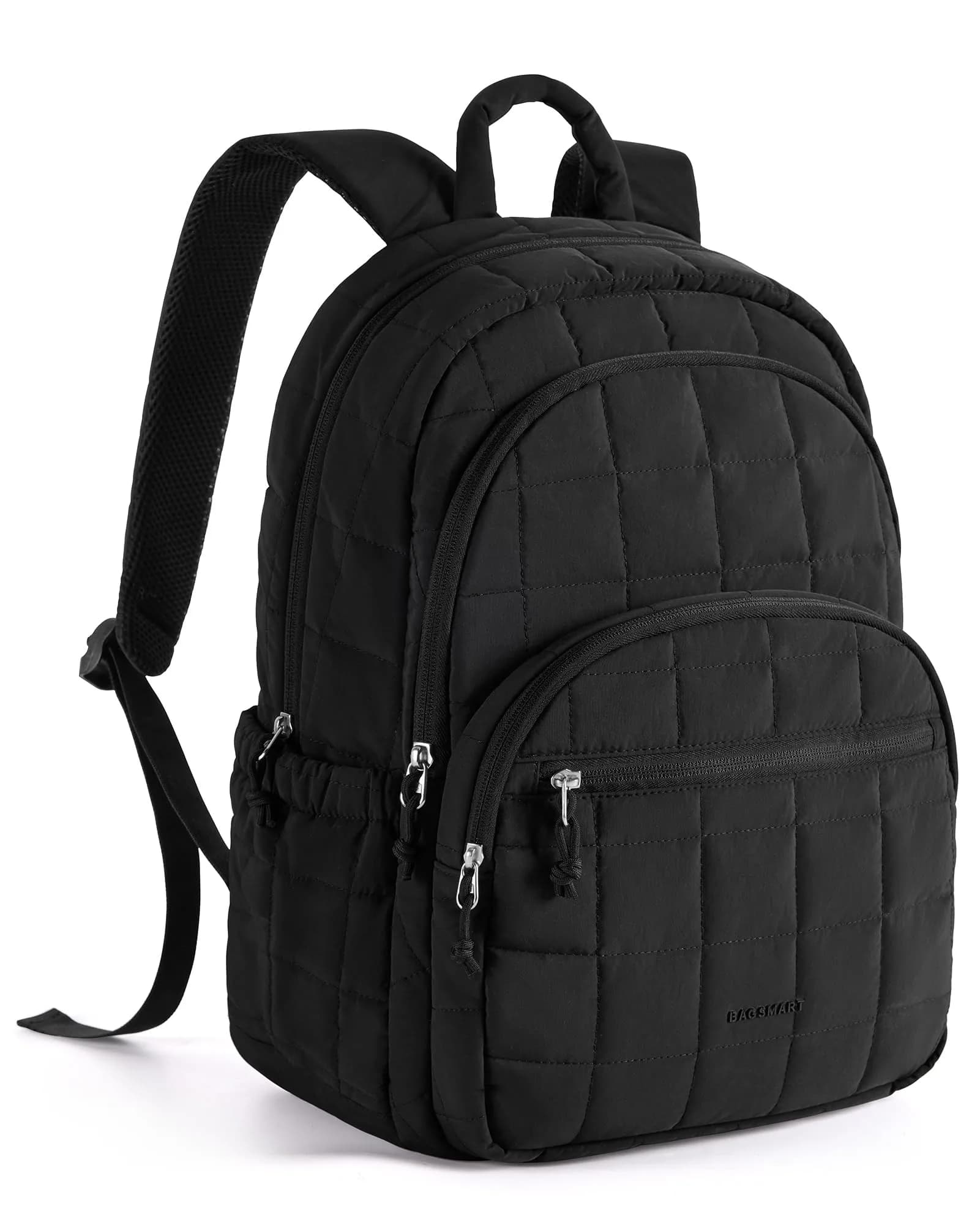 BAGSMART Travel Backpack for Women, 15.6" Laptop Backpack, Black | Water-Resistant with Trolley Sleeve - main product image