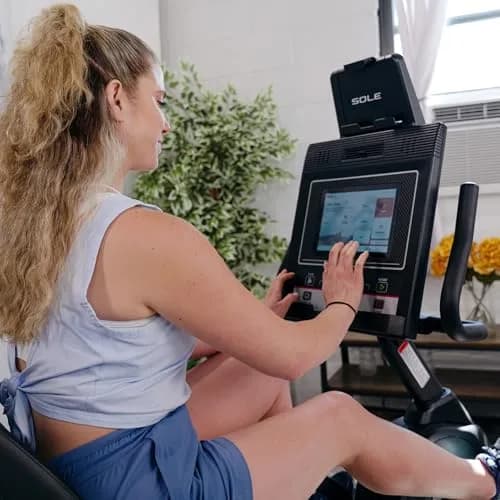 SOLE LCR Recumbent Exercise Bike | Advanced Home Workout Equipment with Bluetooth & Touch Screen thumbnail 6