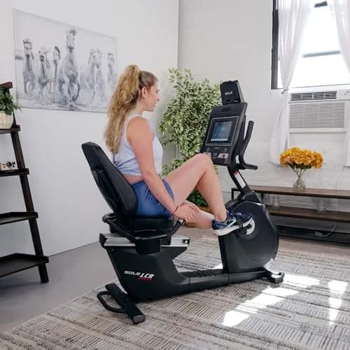 SOLE LCR Recumbent Exercise Bike | Advanced Home Workout Equipment with Bluetooth & Touch Screen thumbnail 2