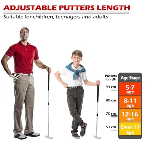 THIODOON Silver Golf Putter | Adjustable Length, Ambidextrous, Portable (70-120 chars) thumbnail 4