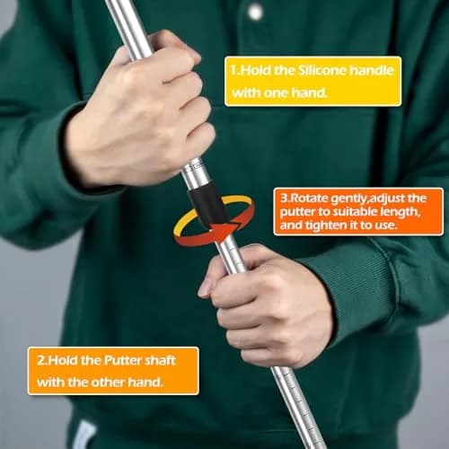 THIODOON Silver Golf Putter | Adjustable Length, Ambidextrous, Portable (70-120 chars) thumbnail 5