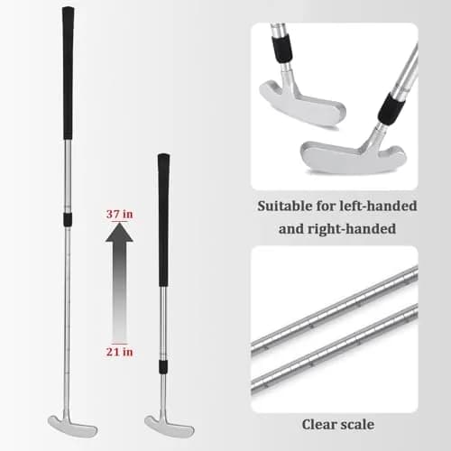 THIODOON Silver Golf Putter | Adjustable Length, Ambidextrous, Portable (70-120 chars) thumbnail 3