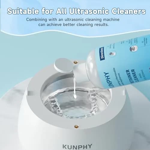 kunphy Ultrasonic Retainer Cleaner Solution 500ml (17 fl oz) | Cleans Aligners, Mouthguards & Dentures thumbnail 7