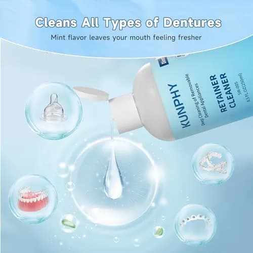 kunphy Ultrasonic Retainer Cleaner Solution 500ml (17 fl oz) | Cleans Aligners, Mouthguards & Dentures thumbnail 3