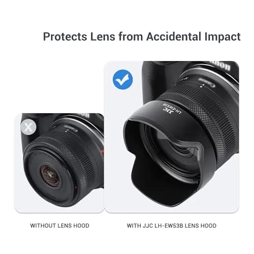 JJC EW-53B Lens Hood for Canon RF-S 10-18mm f/4.5-6.3 IS STM Lens | Reversible Design, 49mm Filter Compatible thumbnail 5