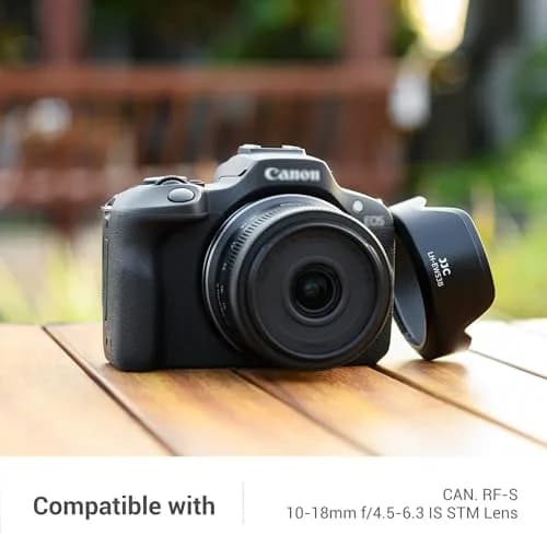 JJC EW-53B Lens Hood for Canon RF-S 10-18mm f/4.5-6.3 IS STM Lens | Reversible Design, 49mm Filter Compatible thumbnail 2