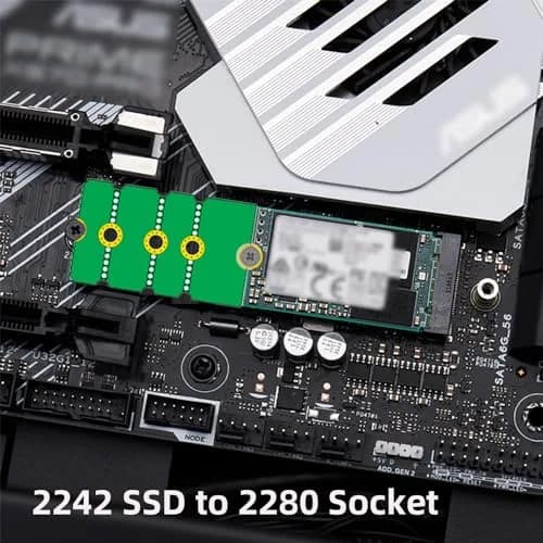 xiwai 2pcs M.2 NGFF NVME Adapter Brackets Support 2230-2280 | Convert & Extend SSD Compatibility thumbnail 8