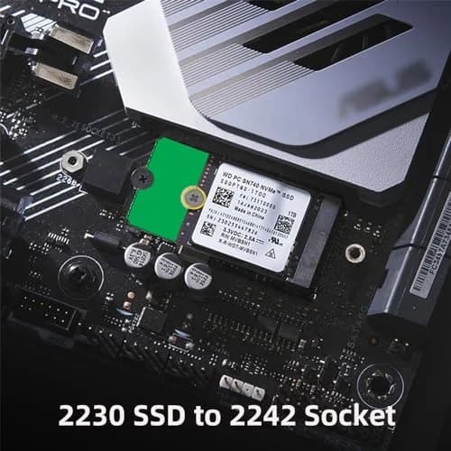 xiwai 2pcs M.2 NGFF NVME Adapter Brackets Support 2230-2280 | Convert & Extend SSD Compatibility thumbnail 9