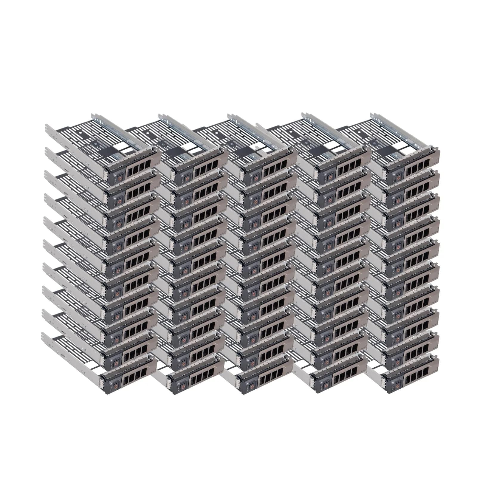Heretom 50-Pack 3.5 inch SAS/SATA Hard Drive Bracket KG1CH F238F SSD Caddy | Compatible with Dell PowerEdge Servers — 50-Pack