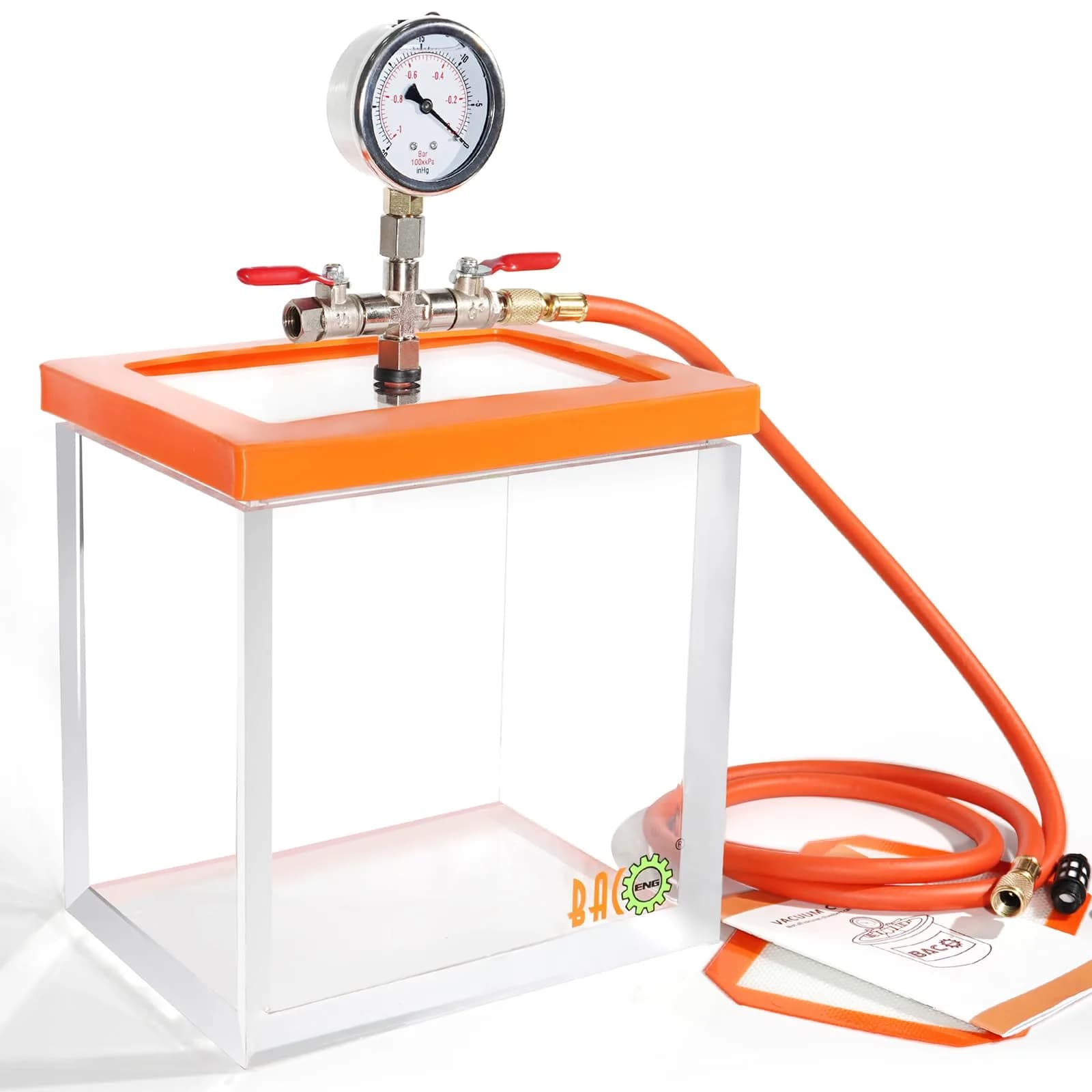BACOENG 1.5 Gallon Acrylic Vacuum Chamber for Resin & Epoxies | Durable, Transparent, Reusable — 1.5 Gallon