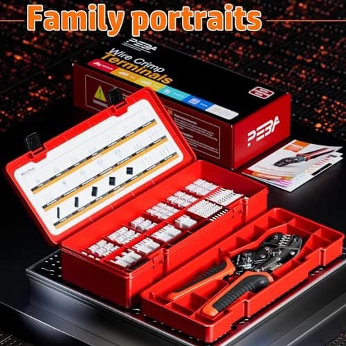 PEBA Ratchet Crimping Tool Kit with Dupont & JST-XH Connectors | AWG 32-20, 2.54mm & 2.5mm thumbnail 8