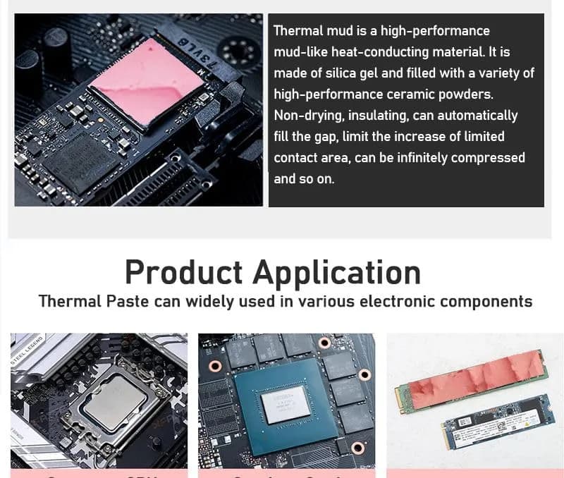 UPSIREN UTP-6 Thermal Putty 100g (3.5oz) | 12.8W/mK High Conductivity for GPU, CPU, SSD Cooling thumbnail 6