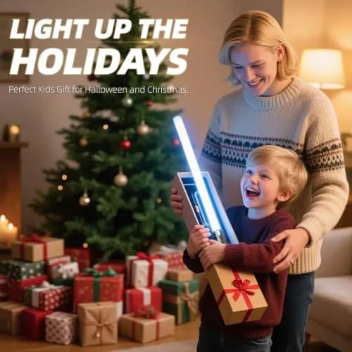 CSNDICE Lightsaber 2 Pack, Metal Hilt, 20 RGB Colors | Dual-Mode Dueling Toy for Kids & Adults thumbnail 8