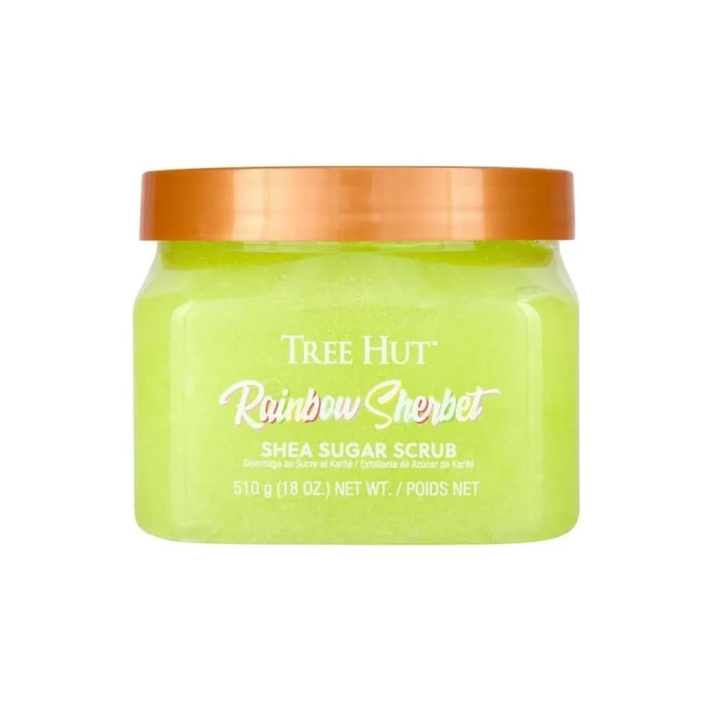 Tree Hut Shea Sugar Scrub, Dewy Daisy, 18 oz | Exfoliating & Nourishing Body Treatment — Rainbow Sherbet