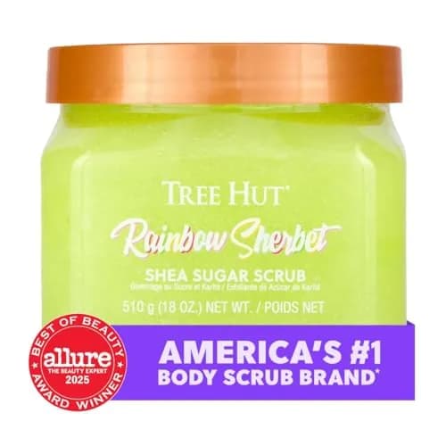 Tree Hut Shea Sugar Scrub, Rainbow Sherbet, 18 fl oz | Nourishing & Exfoliating thumbnail 6