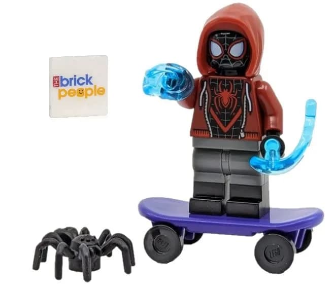 LEGO Superheroes Spider-Man: Miles Morales Minifigure with Skateboard and Web Blasts | Authentic LEGO Character for Kids 6+ thumbnail 2