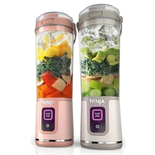 Ninja Blast Portable Blender 18oz Two-Pack in Peach & Stone - Cordless, Blends Ice & Frozen Fruit Anywhere - main product image