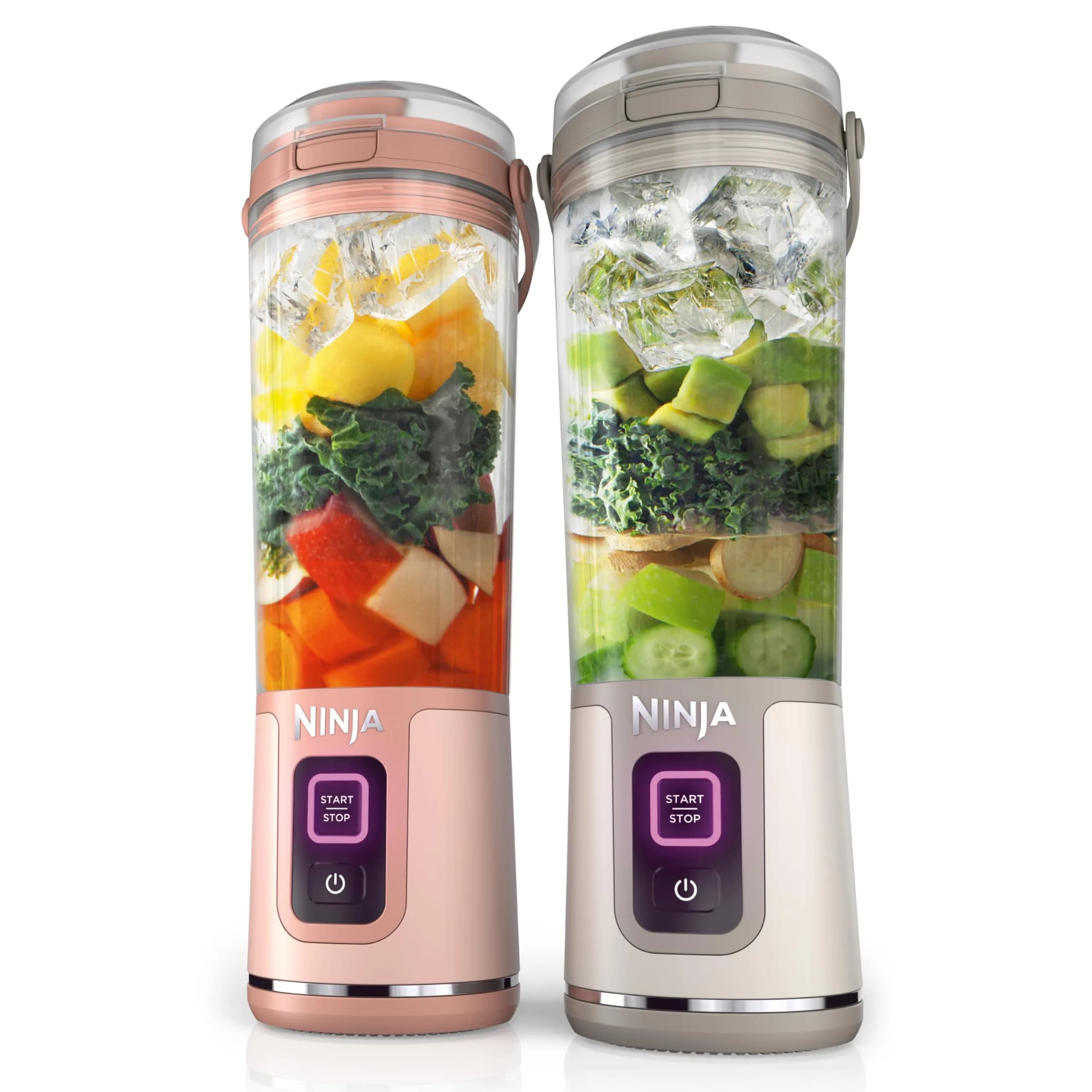 Ninja Blast Portable Blender 18oz Two-Pack in Peach & Stone - Cordless, Blends Ice & Frozen Fruit Anywhere thumbnail 1