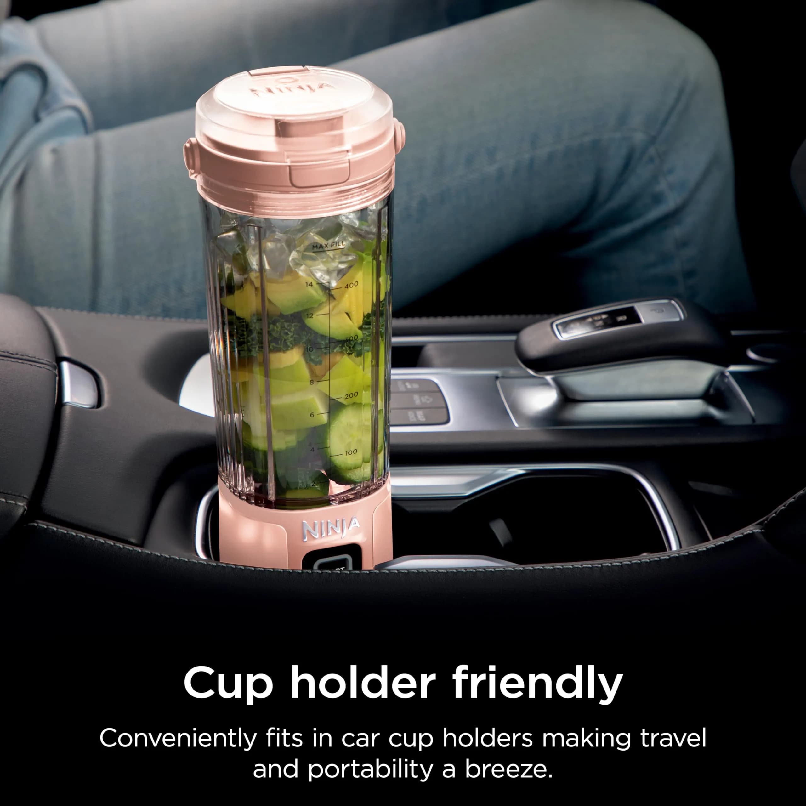 Ninja Blast Portable Blender 18oz Two-Pack in Peach & Stone - Cordless, Blends Ice & Frozen Fruit Anywhere thumbnail 2