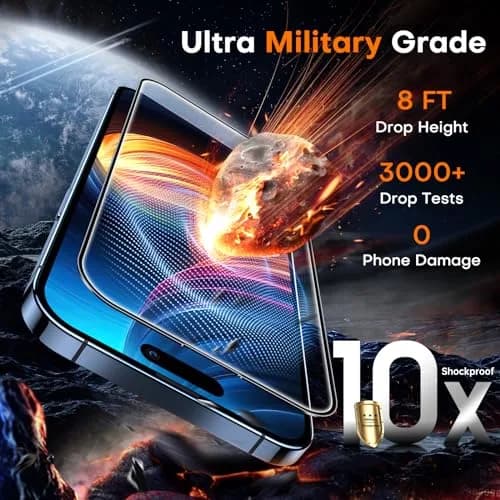TOCOL iPhone 15 Pro Max Screen Protector | Easy Auto Installation, 9H Shockproof, Scratch-Resistant, Anti-Fingerprint, 2 Pack thumbnail 5