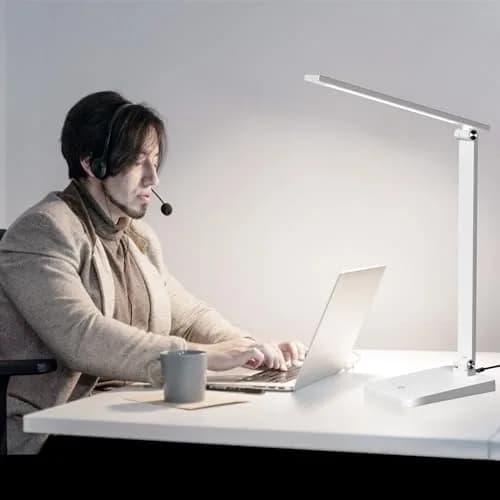 Best World LED White Table Lamp with USB Charging Port & 3 Brightness Levels | 5000K Cool White thumbnail 6