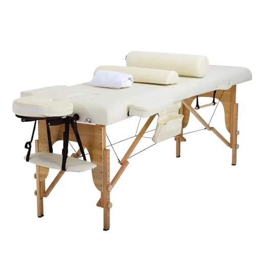 PayLessHere Massage Bed Portable Massage Table 24 inch Wide | Height Adjustable Spa Bed with Bolsters thumbnail 1