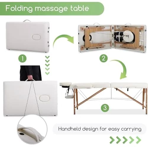 PayLessHere Massage Bed Portable Massage Table 24 inch Wide | Height Adjustable Spa Bed with Bolsters thumbnail 6