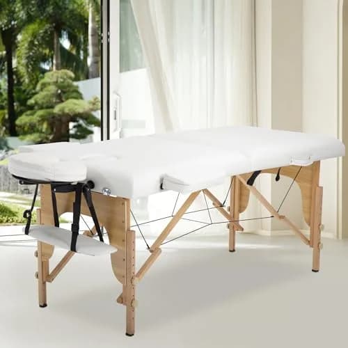 PayLessHere Massage Bed Portable Massage Table 24 inch Wide | Height Adjustable Spa Bed with Bolsters thumbnail 7