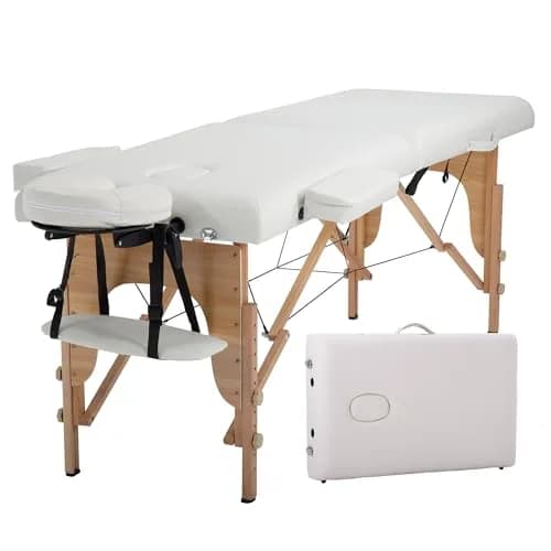 PayLessHere Massage Bed Portable Massage Table 24 inch Wide | Height Adjustable Spa Bed with Bolsters thumbnail 2