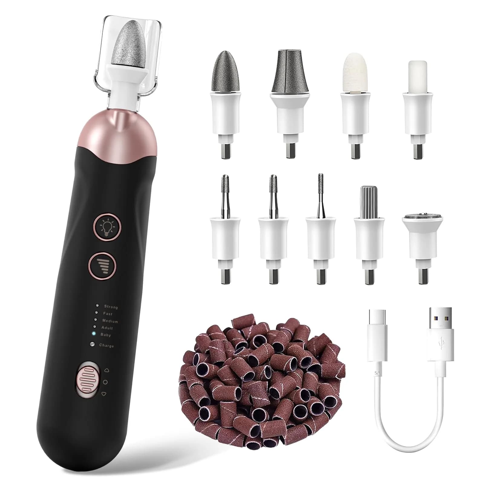 Hoxida Electric Nail Drill Machine for Manicure & Pedicure 20000 RPM | Black - main product image