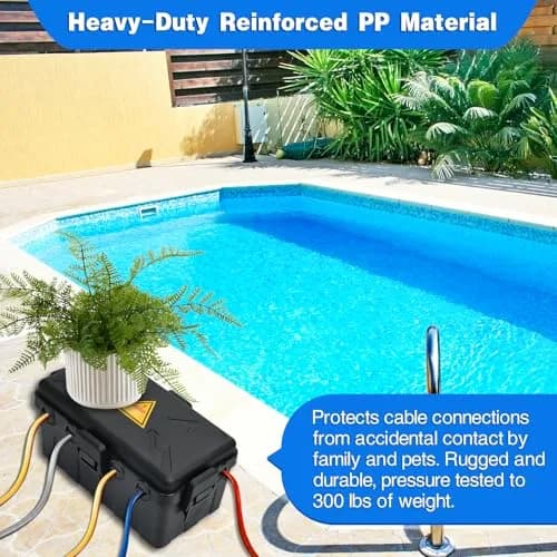 Hrensaw Medium Outdoor Electrical Box 10.6x5.5x4.5inch Waterproof IP54 Black thumbnail 5