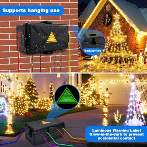 Hrensaw Medium Outdoor Electrical Box 10.6x5.5x4.5inch Waterproof IP54 Black thumbnail 6