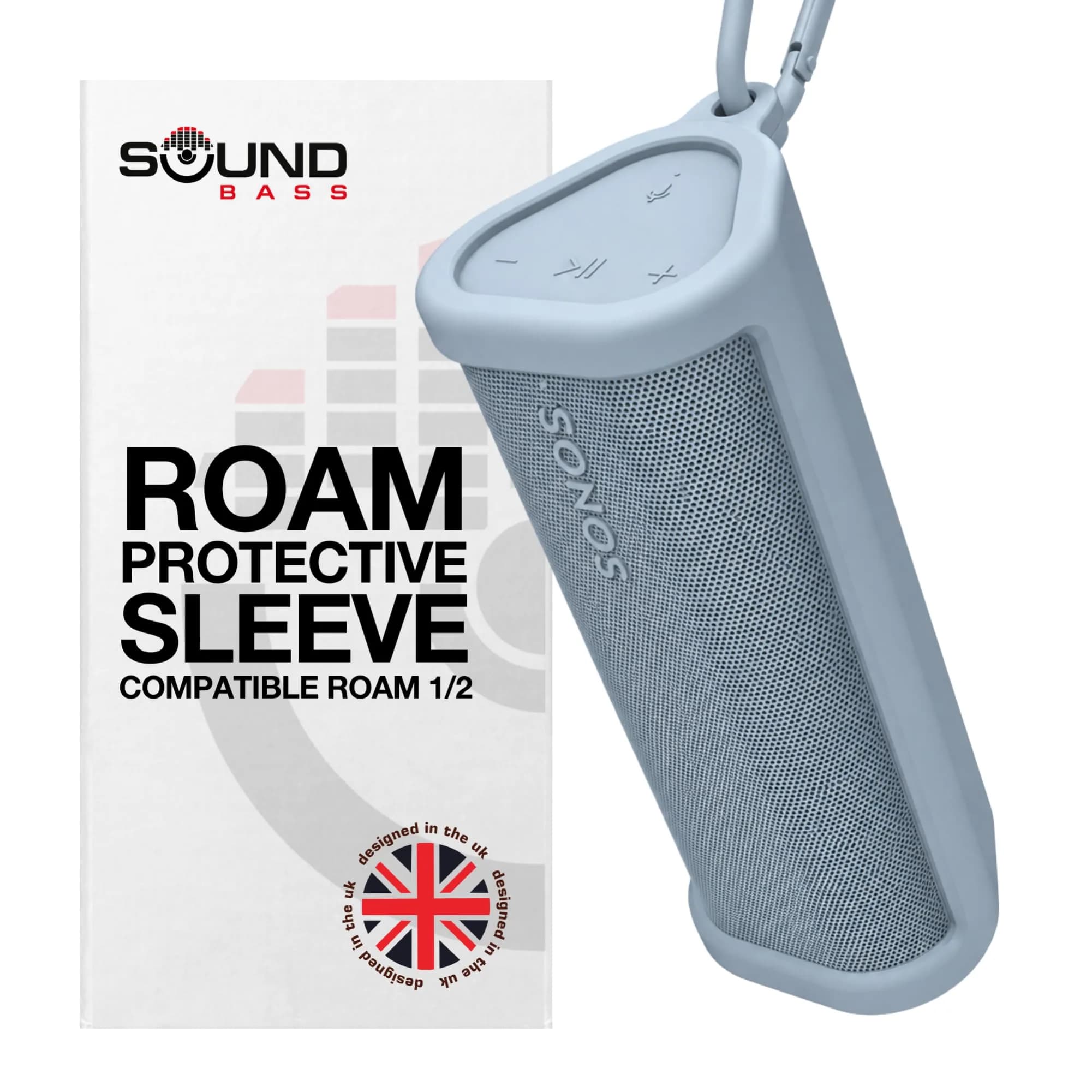Sound Bass Heavy Duty Protective Silicone Carrying Case for Sonos Roam 2 | Blue, 159g (0.35lb) - main product image