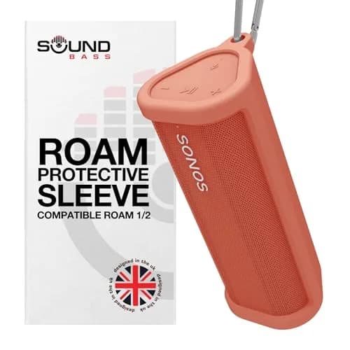 Sound Bass Heavy Duty Protective Carrying Case for Sonos Roam 2 | Red, 159g (0.35 lb) — Red