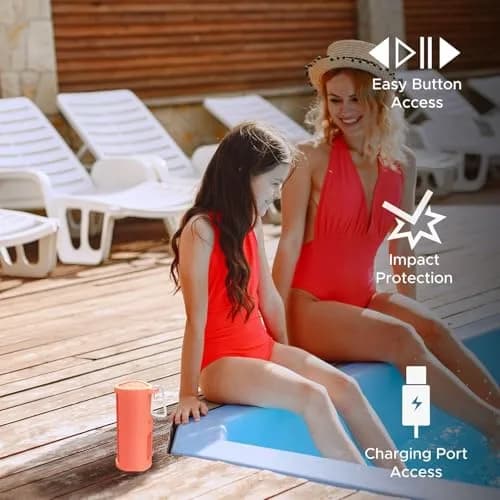 Sound Bass Heavy Duty Protective Carrying Case for Sonos Roam 2 | Red, 159g (0.35 lb) thumbnail 7