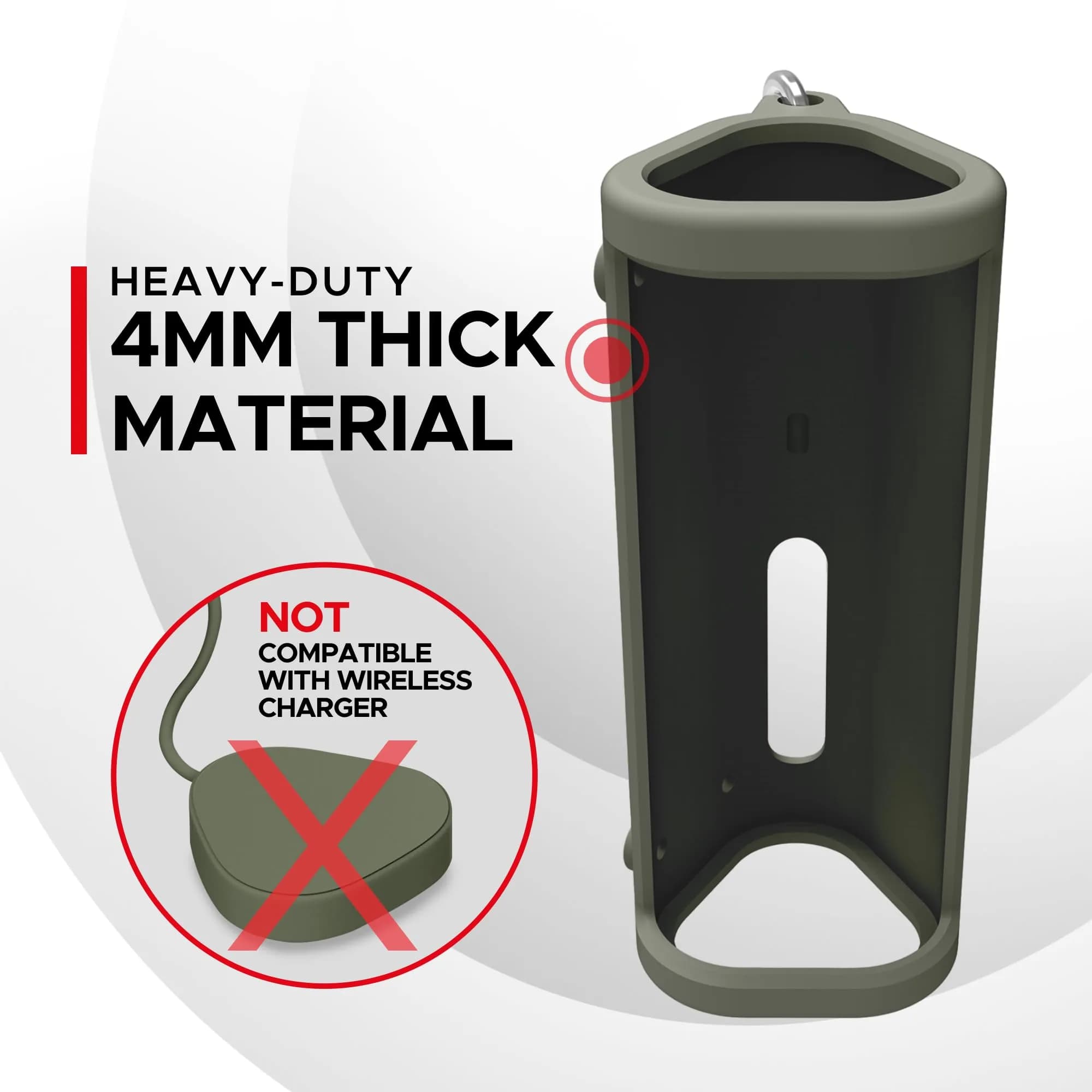 Sound Bass Heavy Duty Protective Carrying Case for Sonos Roam 2 | Green, 159g (0.35 lb) - view 4