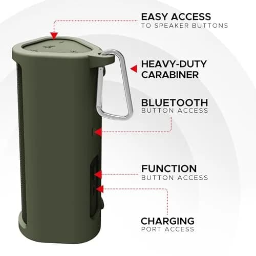 Sound Bass Heavy Duty Protective Carrying Case for Sonos Roam 2 | Green, 159g (0.35 lb) thumbnail 6