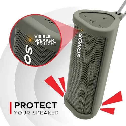 Sound Bass Heavy Duty Protective Carrying Case for Sonos Roam 2 | Green, 159g (0.35 lb) thumbnail 2