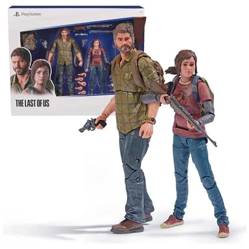 PlayStation The Last of Us Joel & Ellie 6" Deluxe Figure 2-Pack | Collectible Action Figures with 30+ Articulation Points thumbnail 1